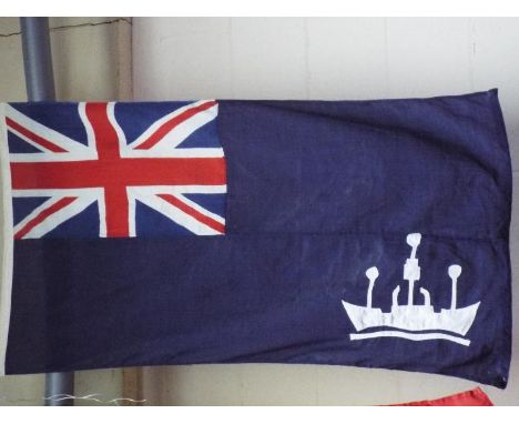 Merchant Navy - an original vintage Merchant Navy flag, size approx 135 cm x 70 cm