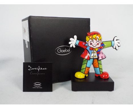 Goebel - A pop art figurine by Romero Britto, Hug Too, approximately 15.5 cm (h), contained in original box with certificate 