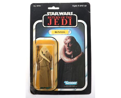Kenner Star Wars Return of The Jedi Bib Fortuna, Vintage Original Carded Figure, 3 ¾ inches mint, fair bubble (yellowed) punc