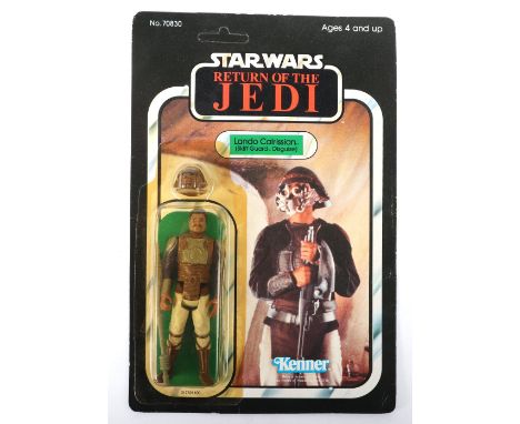 Kenner Star Wars Return of The Jedi Lando Carlrissian (skiff guard disguise), vintage carded figure, 3 ¾ inches mint, bubble 