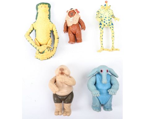 vintage Star Wars power of the force last 17 figures, including amanaman, paploo, sy snootles, max rebo and droopy mccool, al