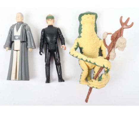 Vintage Star Wars power of the force last 17 figures. Including Amanaman with scarce original head-hunter staff, Ankin skywal