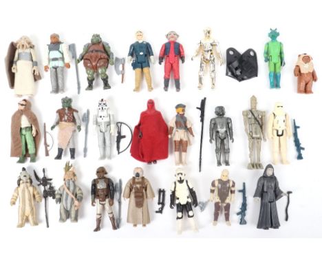 TWENTY THREE LOOSE 1ST -2ND-3RD WAVE VINTAGE STAR WARS FIGURES, including ig-88,ladon clarission in skiff guard disguise, gre