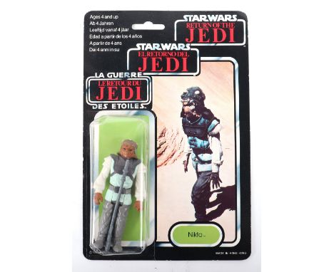 Palitoy General Mills Star Wars Return of The Jedi Tri Logo Nikto Vintage Original Carded Figure, 3 ¾ inches mint, with a goo