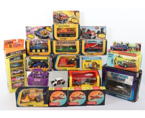 Four Boxed Corgi X-Plorations Models, including: D2026 X3 Magnetron, D2024 X2 Lasertron, D2023 X1 Rockerton, D2022 X4 Scanatr