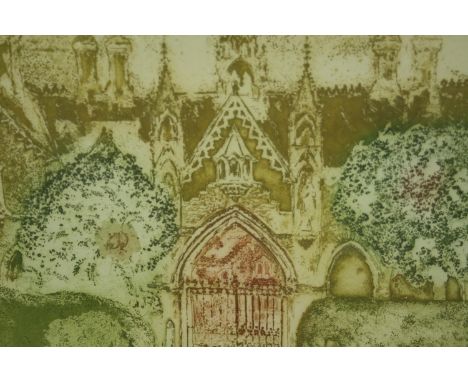 Anna Garton (British), 'The Gatehouse to Holly Village, Highgate', limited edition etching and aquatint, 32/50, signed, dated