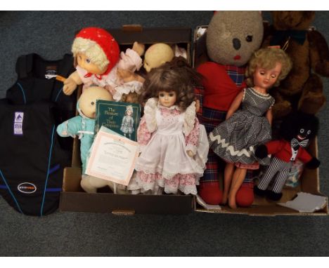 A good lot comprising a collection of children's dolls to include Cabbage Patch, a Little Bo Peep collector's doll, two teddy