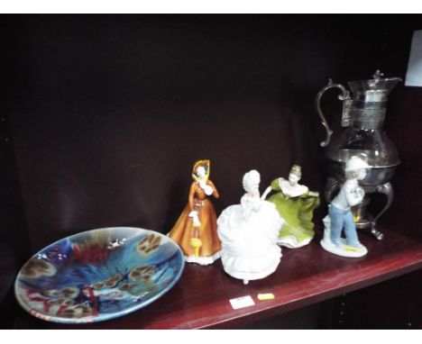 A good mixed lot of ceramics to include a Royal Doulton lady figurine entitled 'Julia' HN 2705, a Royal Doulton lady figurine