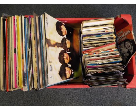 A good lot to include approx. 45 33.3 RPM vinyl LP's to include, The Beatles - Beatles For Sale, The Rolling Stones - Metamor