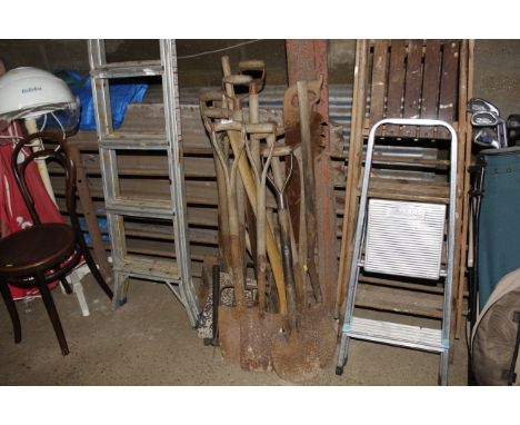 A collection of vintage garden tools 