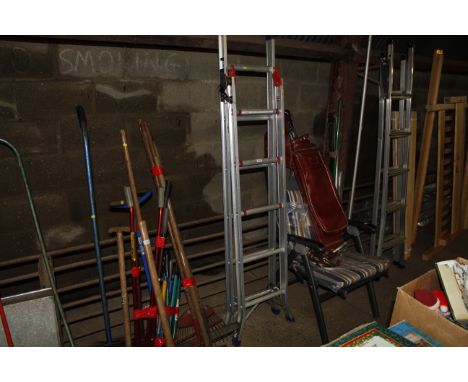 A aluminium step ladder