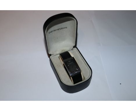 An Emporio Armani cased gents wrist watch 