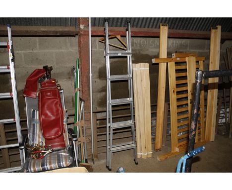 An aluminium step ladder