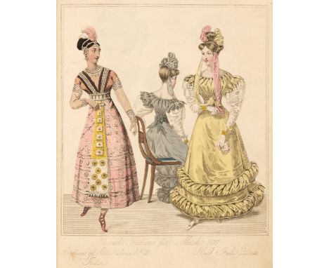 Fashion. The World of Fashion and Continental Feuilletons, London: Mr Bell, 1827, 20 plates (mostly hand-coloured), bookplate