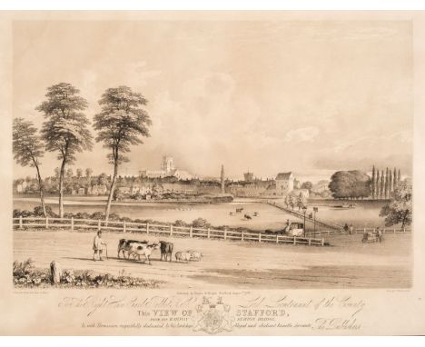 Stafford. Burn (H.), To the Right Hon. Earl Talbot K. G. Lord Lieutenant of the County, This View of Stafford from the Railwa