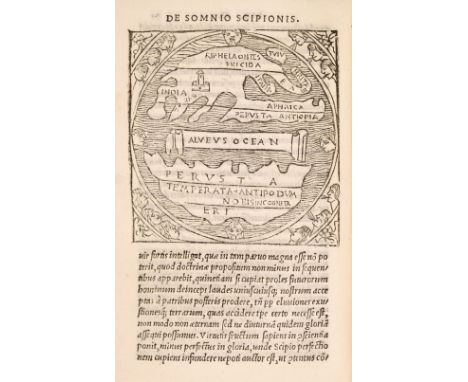 Macrobius (Ambrosius Aurelius Theodosius). Hoc volumine continentur. Macrobii Interpretatio in Somnium Scipionis a Cicerone c