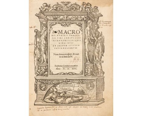 Macrobius (Ambrosius Theodosius). In somnium scipionis libri duo; et septem eiusdem libri saturnaliorum, Cologne: Eucharius C