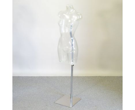 A mannequin, on a chrome stand, 152cm high