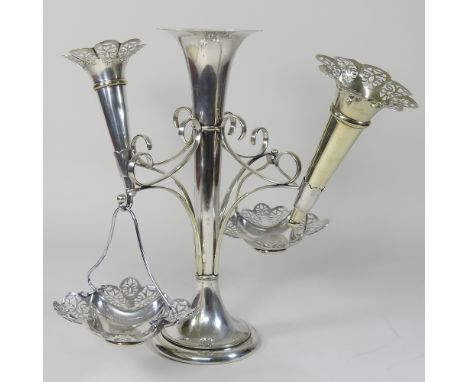An early 20th century silver plated epergne, 35cm high