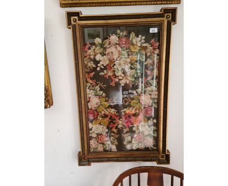 A framed tapestry circa 1900 54cm x 85cm in total. 