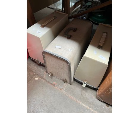 3 vintage sewing machines including 2 Singer, with no leads or pedals and a Brother, with pedal etc 
