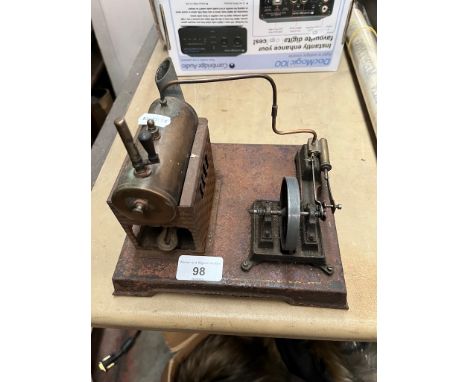 A stationary steam engine 