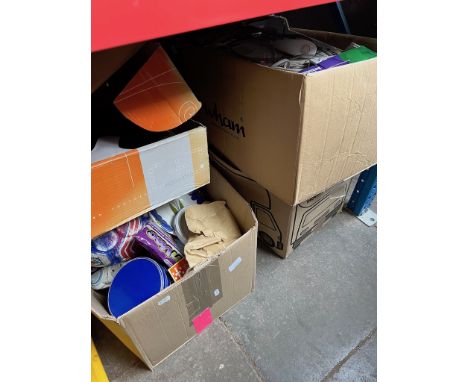 3 boxes of household items to include soda stream, pair of snow boots, size 7, Wii console, etc. 