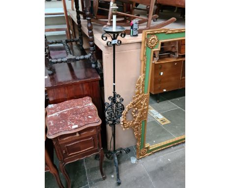 A Chinese style metal standard lamp. 