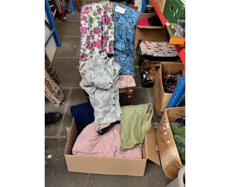 A box of 1950s vintage dresses.In good / clean condition overall.