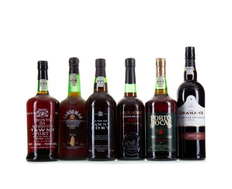 6 ASSORTED PORTS - INCLUDING JOVEN LDA QUINTA DA MESQUITA TAWNY PORT 75CLLot includes: Sandeman Founders Reserve (20% ABV / 1