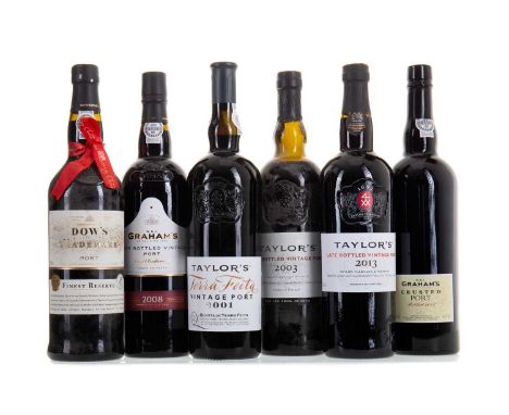 6 BOTTLES OF ASSORTED PORT - INCLUDING TAYLOR'S 2003 LATE BOTTLED VINTAGE