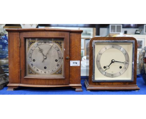 An Elliot mantle clock and another clock Condition Report: Available upon request