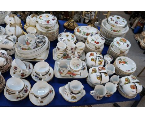 A extensive Royal Worcester Evesham dinner service comprising thirteen 26cm plates, fourteen 21cm plates, twenty four 17cm pl