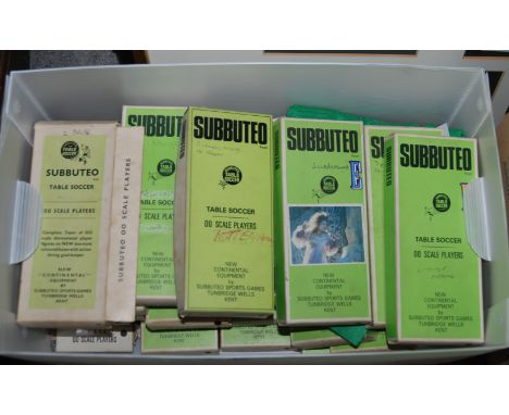 A collection of Subbuteo football teams and various accessories Condition Report: Available upon request