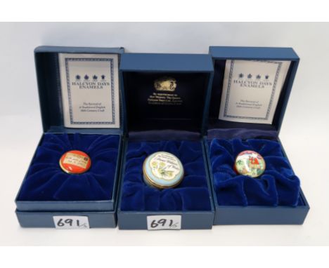 Three Halcyon Days enamel boxes including Rupert the Bear Condition Report: Available upon request