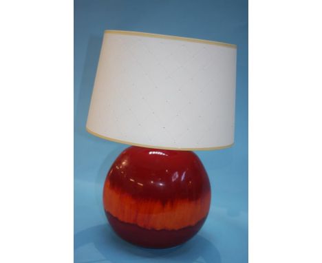 A Poole pottery 'Lava' table lamp