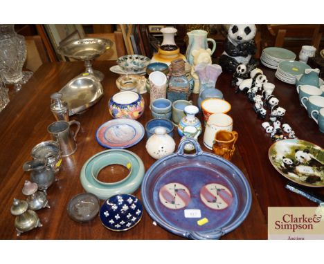 A quantity of various decorative china to include Sylvac jugs etc.