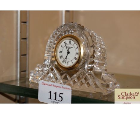 A Waterford Crystal clock 