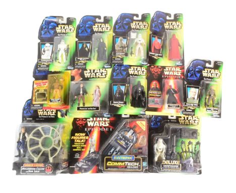 Star Wars - a collection of vintage 1990s Kenner / Hasbro Star Wars POTF Power Of The Force and Episode I carded action figur
