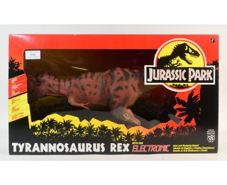 Jurassic Park - an original vintage 1990s Kenner made Tyrannosaurus Rex dinosaur action figure playset with electronic roar a