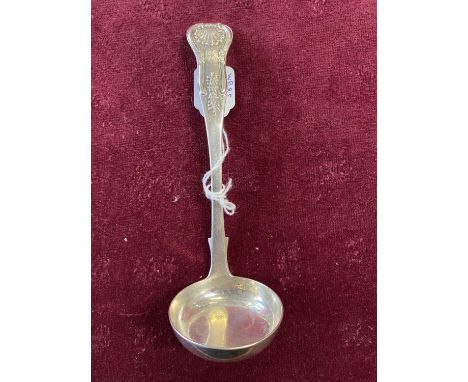 A hallmarked for Edinburgh 1861 silver toddy ladle 38g 