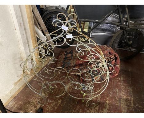 A vintage metal garden plant stand h82cm, shipping unavailable 