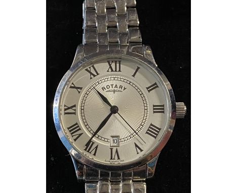 A boxed gents Rotary watch (needs battery) 