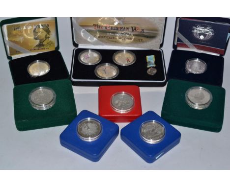 Elizabeth II (1952-), silver proof piedfort Crowns (2), 2000 Queen Mother commemorative, 2004 Entente Cordiale; silver proof 