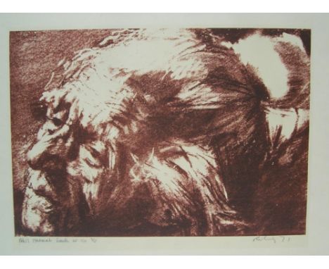 Harold Riley, limited edition pencil signed print "Miss Hannah Smith at 110", 2/25, unframed34 x 46 cm 