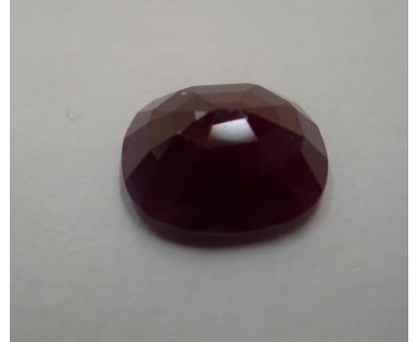 Loose, oval cut red ruby, approx 4ct approx 10.5 x 9mm