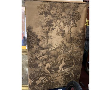 A VERY LARGE WALL HANGING TAPESTRY 