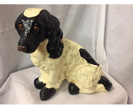 A LARGE CERAMIC SPRINGER SPANIEL 