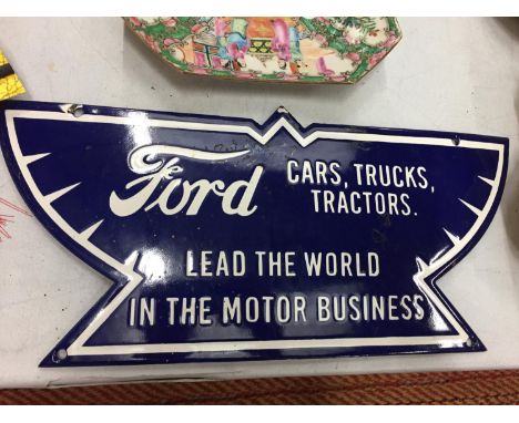 AN ENAMEL FORD ADVERTISING WALL SIGN L:39CM 