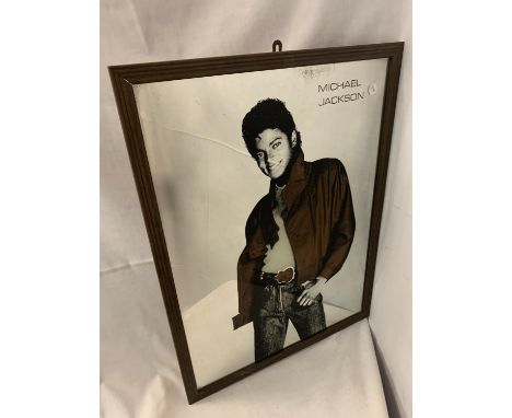 A MICHAEL JACKSON PRINT MIRROR 